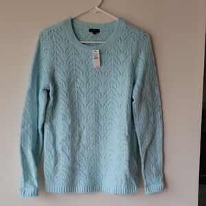 Talbots Soft Sky Blue Crew Neck Sweater